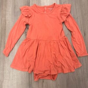 Kyte Baby Long Sleeve Twirl Bodysuit Dress in Sienna